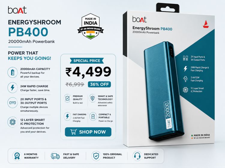 Energy Shroom PB 400, 20000 mAh Powerbank