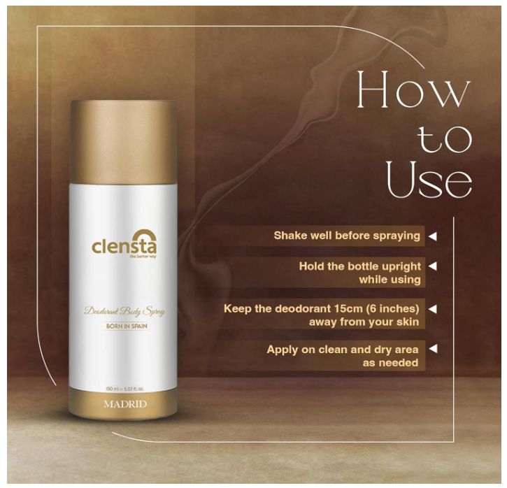 Clesta madrid deodorant body spray