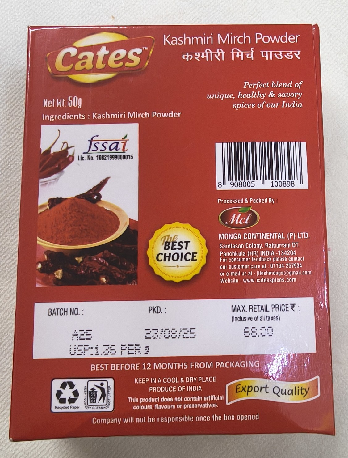 Cates kashmiri mirch powder