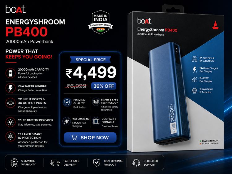 Energy Shroom PB 400, 20000 mAh Powerbank