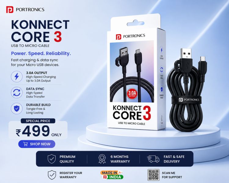 Konnect Core 3USB to micro cable