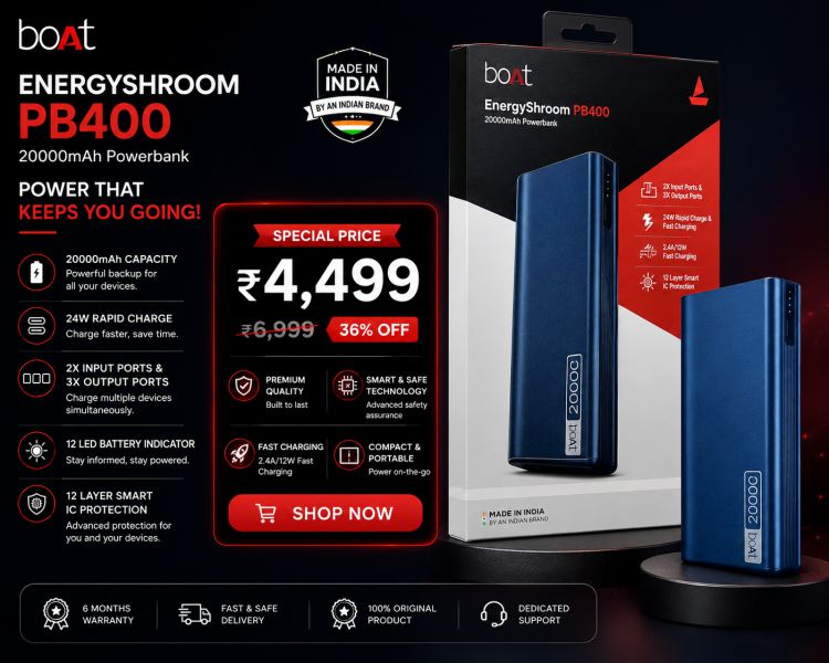 Energy Shroom PB 400, 20000 mAh Powerbank