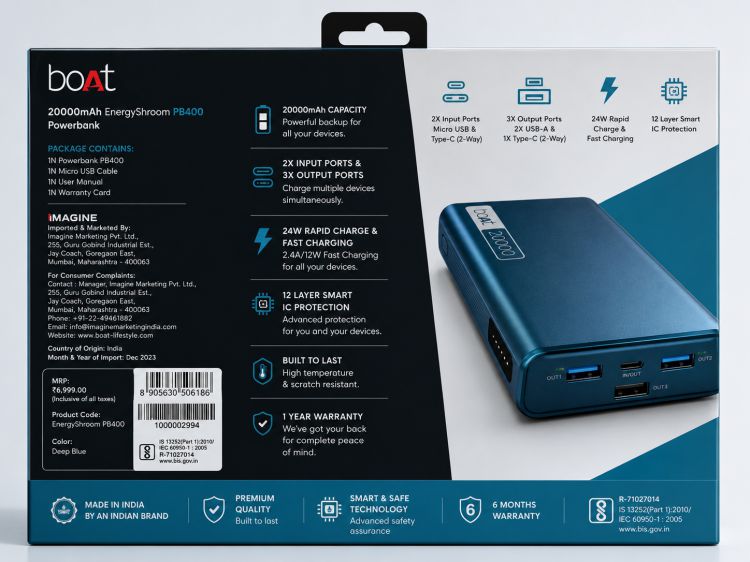 Energy Shroom PB 400, 20000 mAh Powerbank